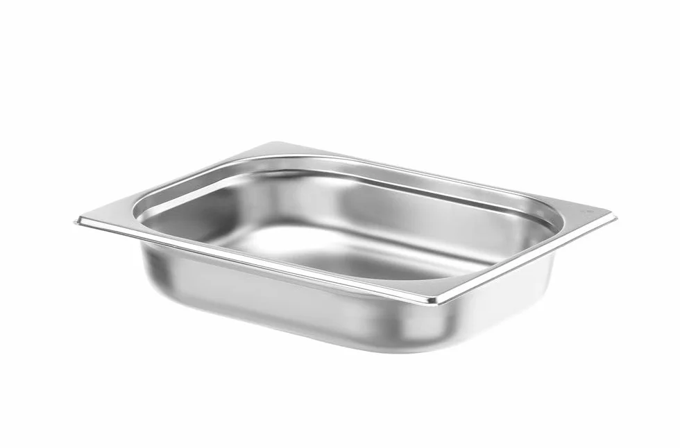 HENDI Pojemnik GN1/2, odpowiedni do piecach konwekcyjnych, lodówkach, bemarach i podgrzewaczach, odporny na temperaturę od -40° do 250°C, 4L, 325x265x(H)65mm, stal nierdzewna