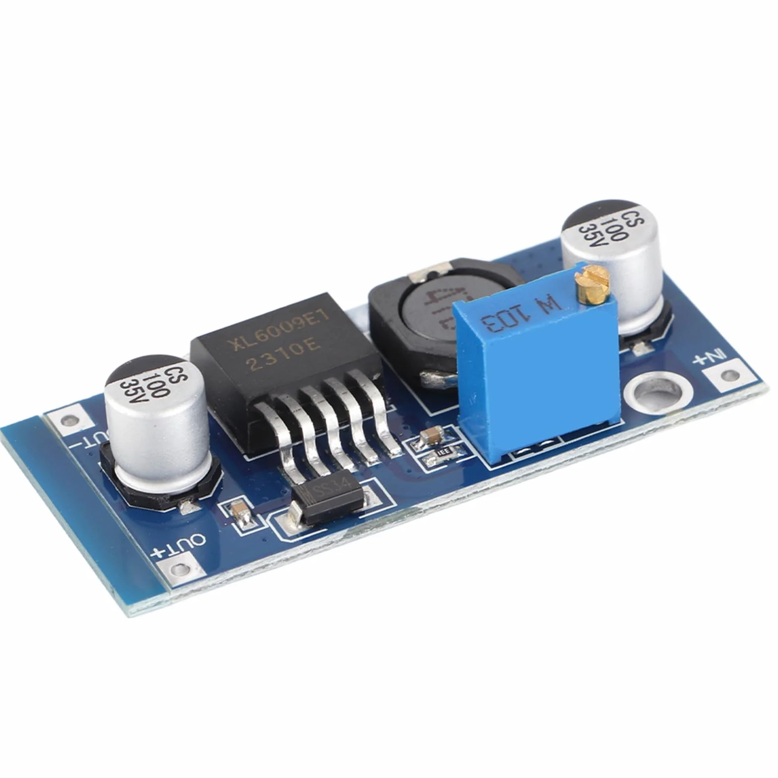 Moduł konwertera Boost XL6009E1 DC na DC 3-32 V do 5-35 V moduł konwertera napięcia wyjściowego, regulowany regulator napięcia podwyższającego moc