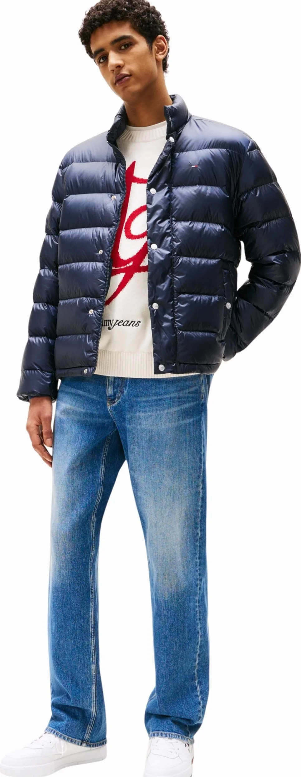 Tommy Jeans Męska kurtka puchowa, Niebieski (Dark Night Navy), M