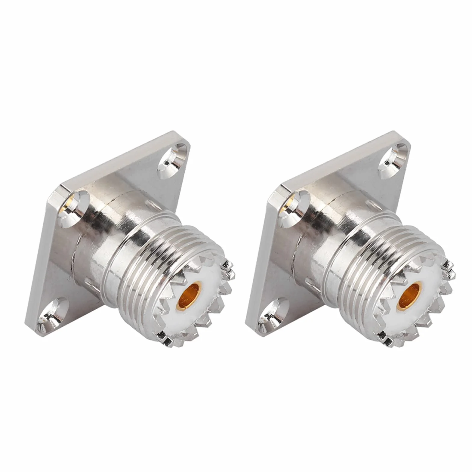 Topiky 2 sztuki gniazdo UHF SO239 Jack 4 gniazdo gniazdo panel Chassis Mount RF adapter koncentryczny złącze koncentryczne