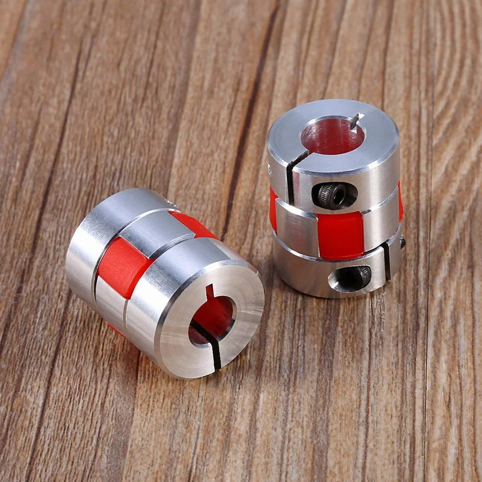 Łącznik sprzęgający 8 × 10 mm Elastyczne złącza do wałów Zacisk sprzęgłowy-śliwkowy aluminiowy wałek sprzęgający do silnika krokowego