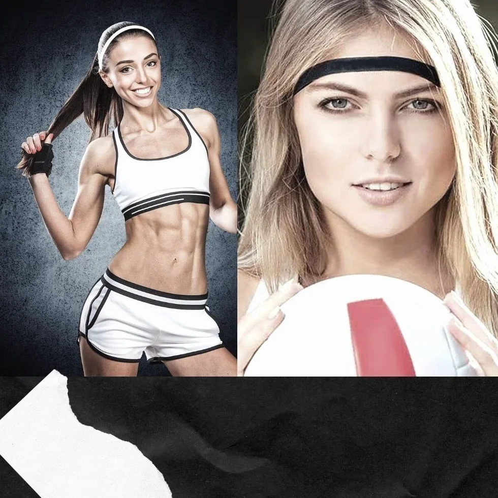 5-częściowa antypoślizgowa elastyczna opaska sportowa unisex idealna do uprawiania sportu, piłki nożnej, tenisa, joggingu, jogi, jazdy na rowerze, fitnessu i wielu innych aktywności