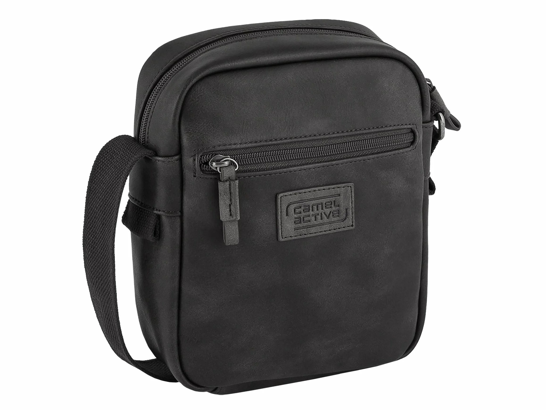 camel active Laos męska torba na ramię Crossbody Bag mała, czarny, S, 000439
