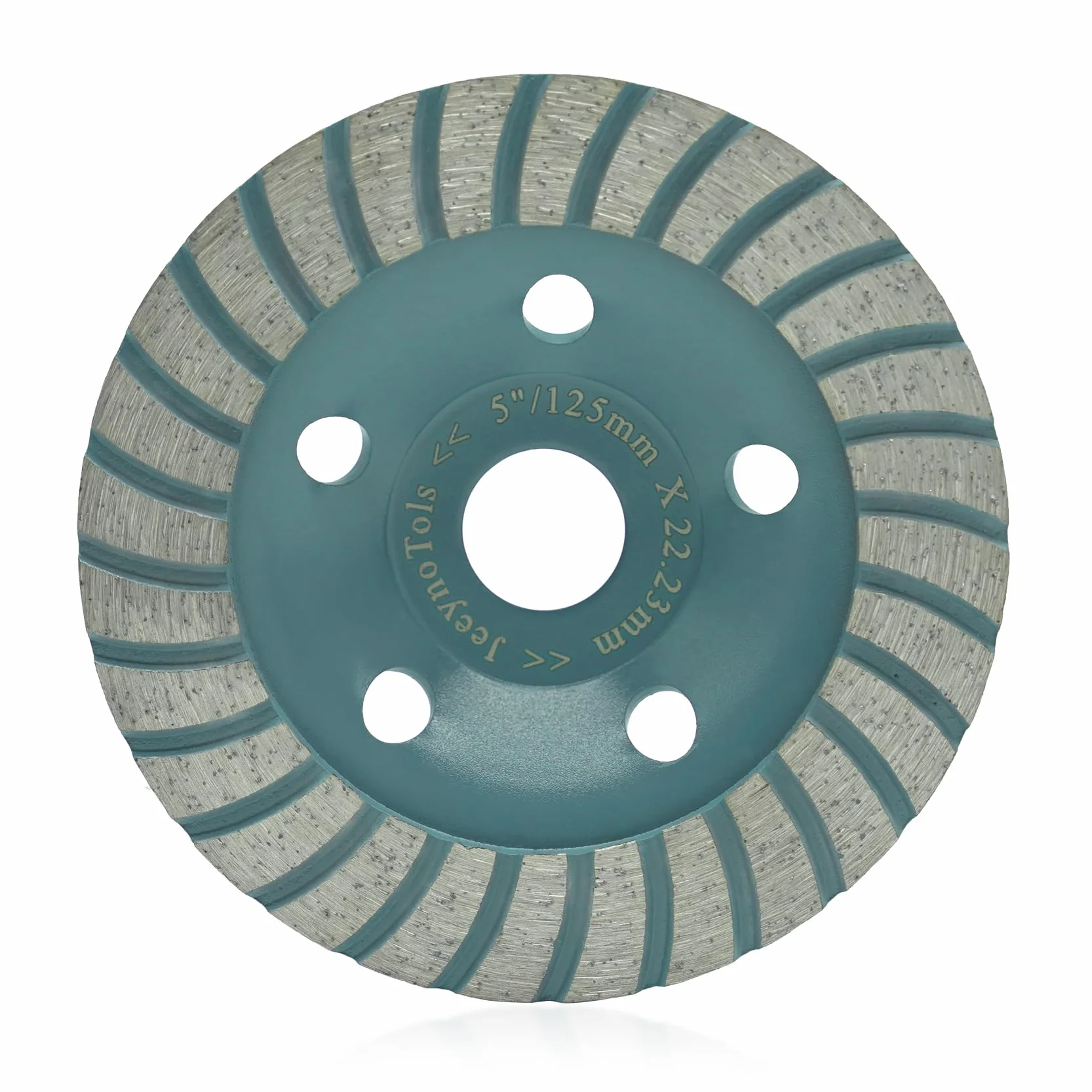 1-JeeynoTols szlifierka diamentowa do betonu - 125 mm szlifierka kątowa turbo rząd garnkowy koło garnkowe do szlifowania/polerowania/czyszczenia powierzchni granitu, betonu, kamienia, cementu,