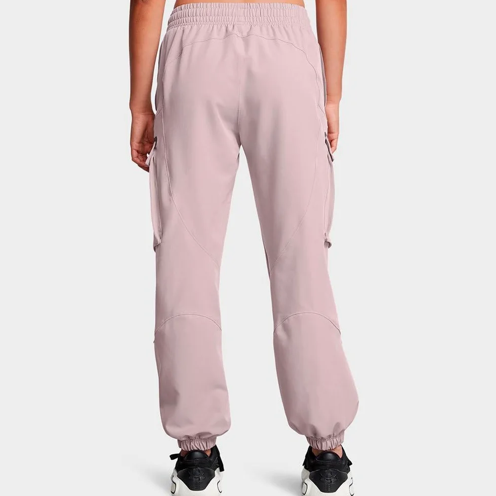 Spodnie Unstoppable damskie Under Armour kolor fioletowy fason cargo high waist