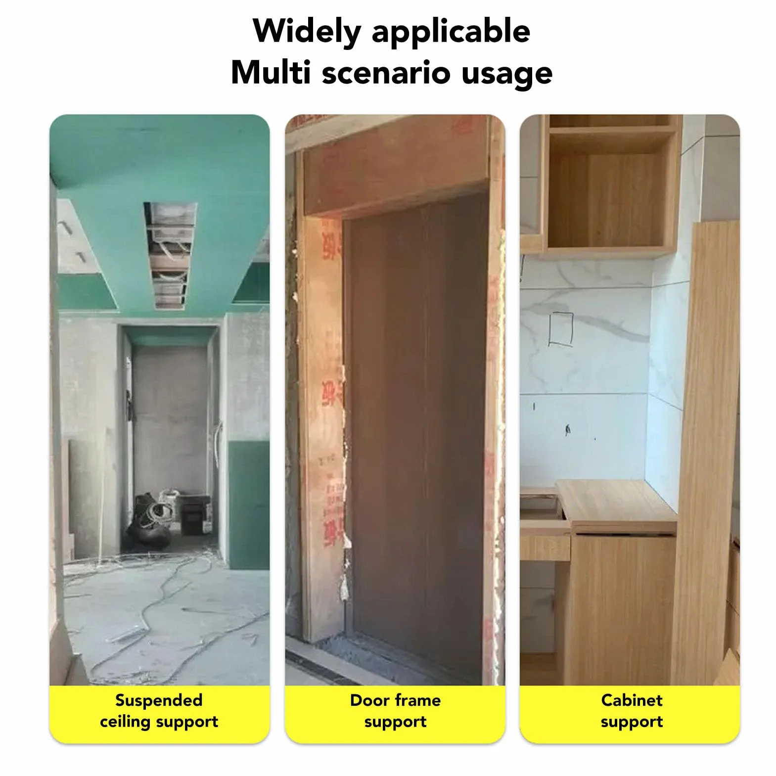 2 szt. 30 do 59 Cm Regulowany żółty Podnośnik Szafkowy Pręty Wsporcze ze Stali Stopowej Ukryty Przełącznik Dwustabilny Nośność 40 Kg Teleskopowa Podpora z pogrubioną podkładką