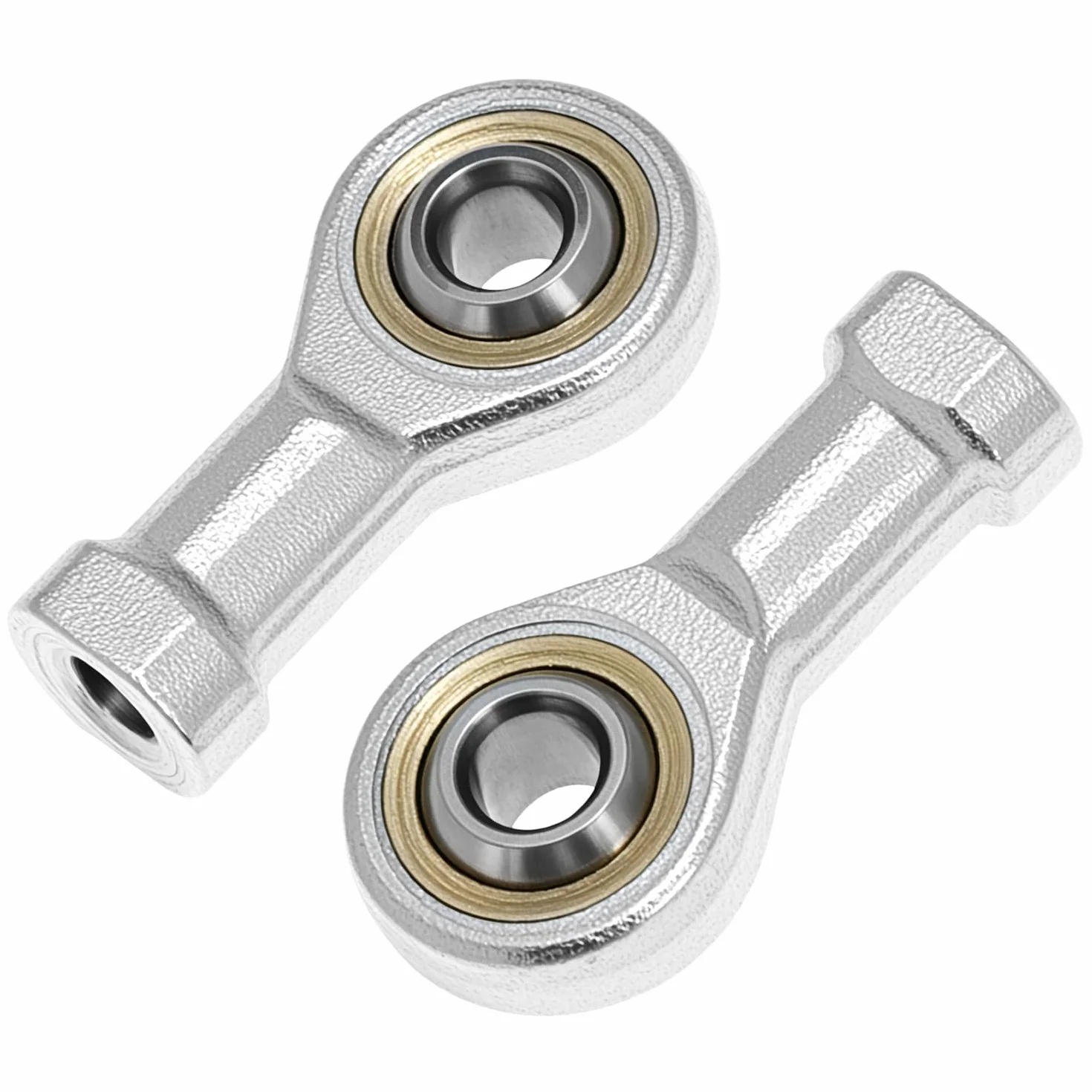 QWORK® 4 sztuki 6mm łożysko przegubu, łożysko przegubu M6 x 1,0, metryczny gwint wewnętrzny, gwint prawoskrętny, samosmarujące do sferycznych końcówek drążka przesuwnego