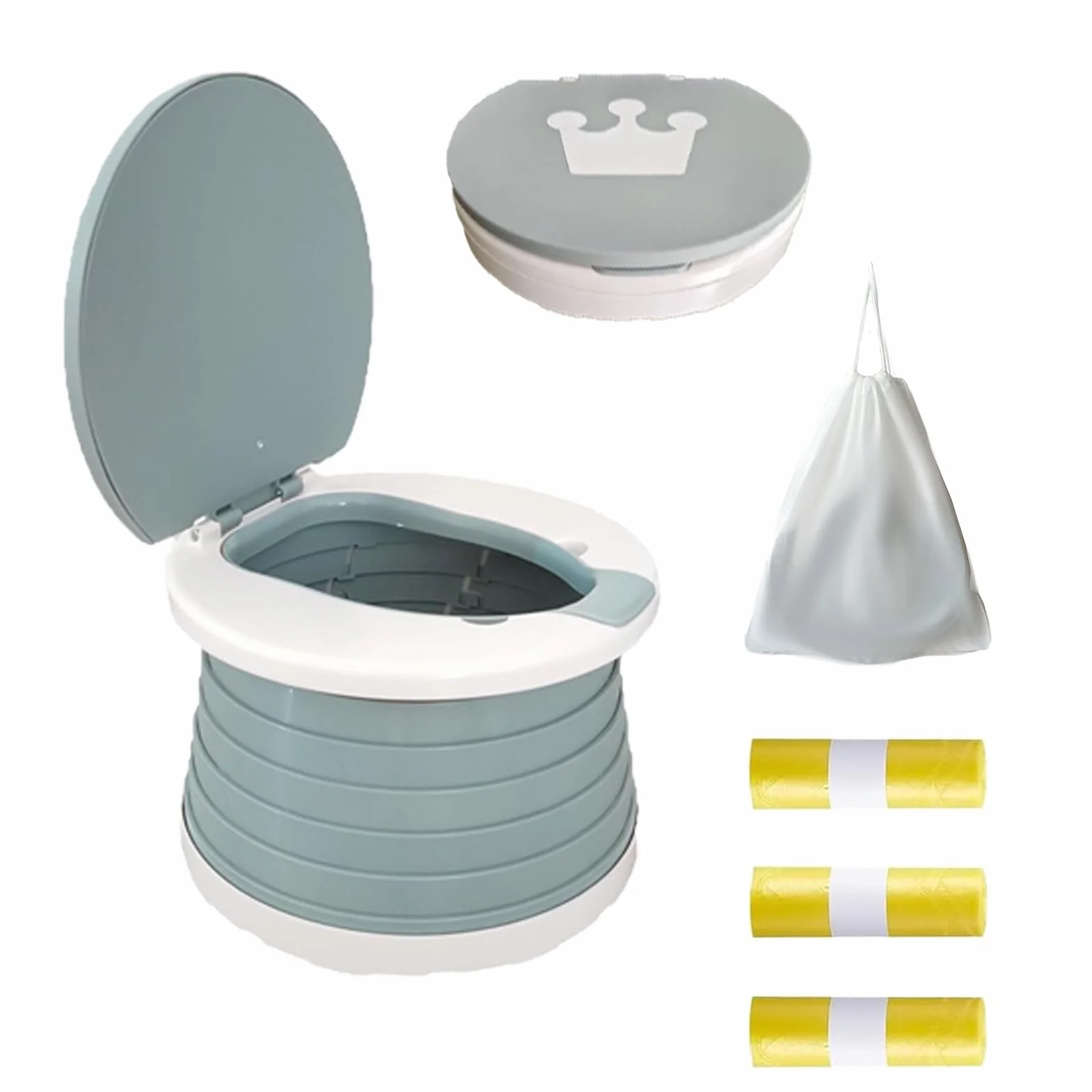 Potty Liners składany nocnik dla dzieci, przenośny nocnik dla dzieci, z 75 podróżnymi wkładkami