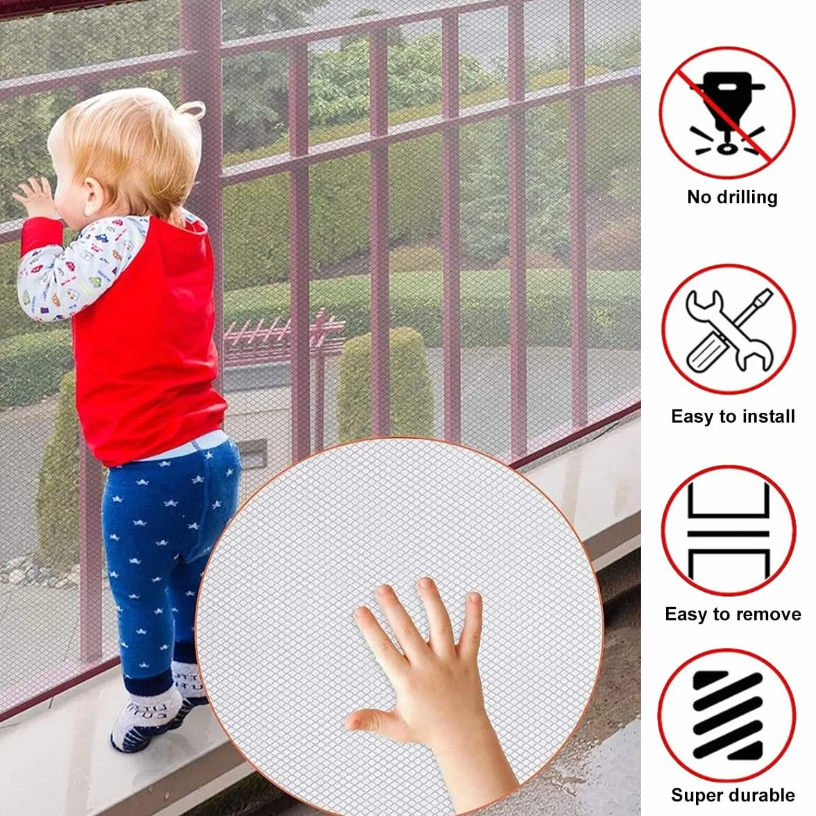 Siatka zabezpieczająca przed upadkiem,Balustrada Schodowa z Siatki,siatka ochronna na schody dla dzieci,siatka na balustrady, balkony i ogrodzenia,siatka zabezpieczająca,siatka ochronna na balustrady