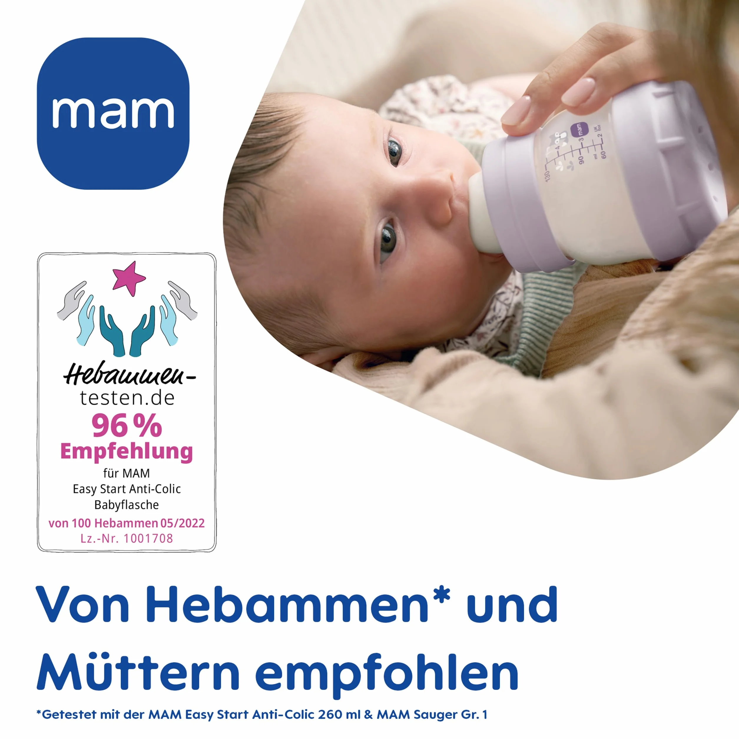 MAM Easy Start Anti-Colic zestaw startowy S, pierwsze wyposażenie dla niemowląt, z 2 butelkami Anti-Colic (160 ml i 260 ml), w zestawie smoczek rozmiar 1 i smoczek, zestaw upominkowy dla niemowląt, od