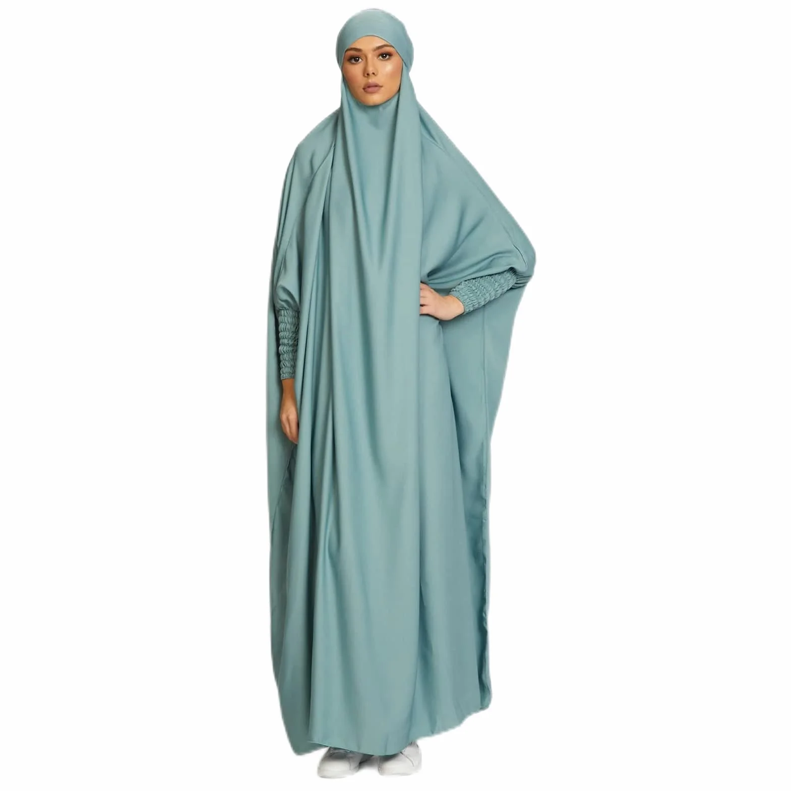 BRONG Jilbab Sukienka Muzułmańska Maxi z Hidżabem