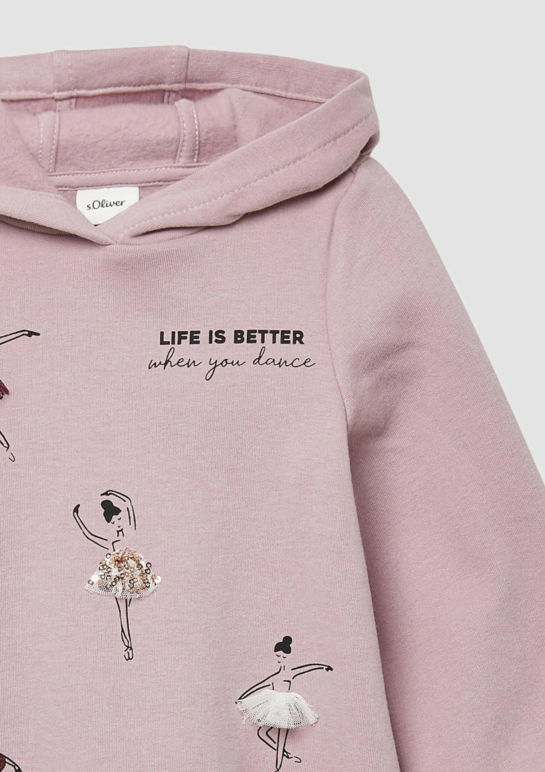 s.Oliver Bluza z kapturem i cekinami Dziewczynki 2173269