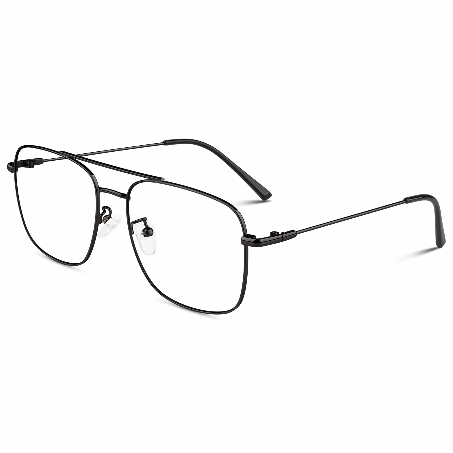 LINVO Okulary pilotki metalowe klasyczne vintage sztuczne