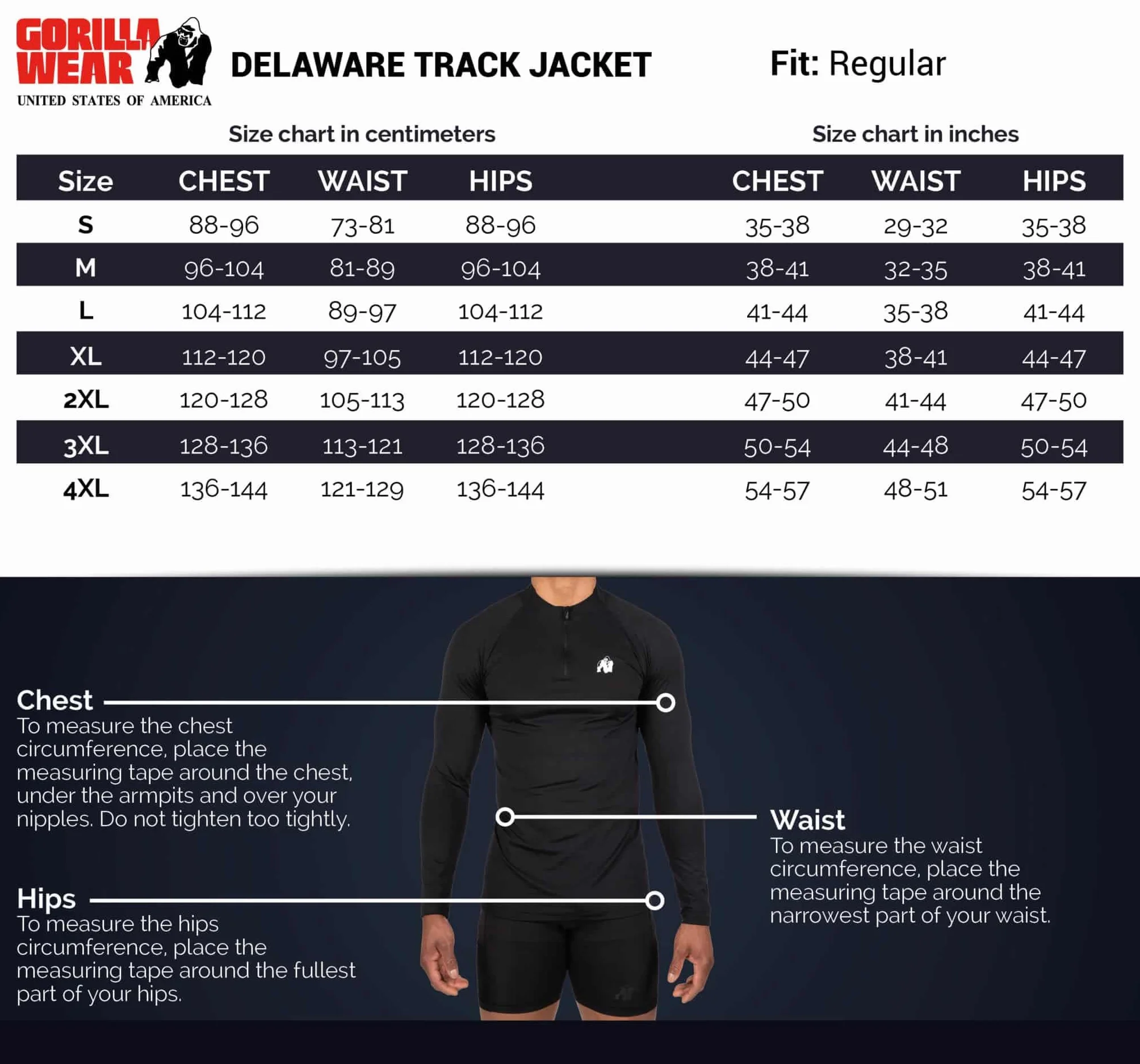Gorilla Wear Męska kurtka dresowa Delaware Track (1 szt.)