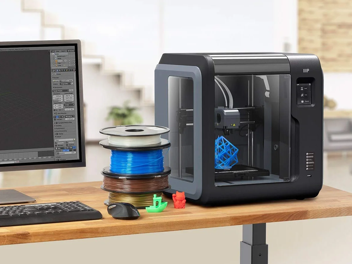 Monoprice MP Voxel 3D Printer Fully Enclosed Wi-Fi ekran dotykowy 8 GB pamięć włączona chmura polarna