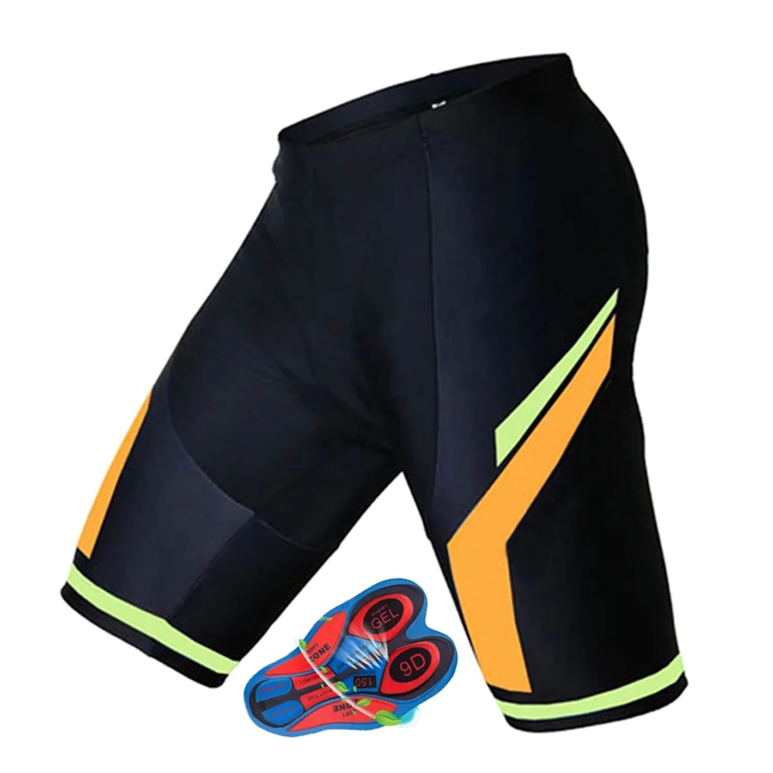 Spodenki rowerowe męskie spodenki rowerowe letnie spodenki rowerowe 9D z wkładką krótkie spodenki rowerowe spodnie rowerowe górskie spodenki oddychające (2,4XL)