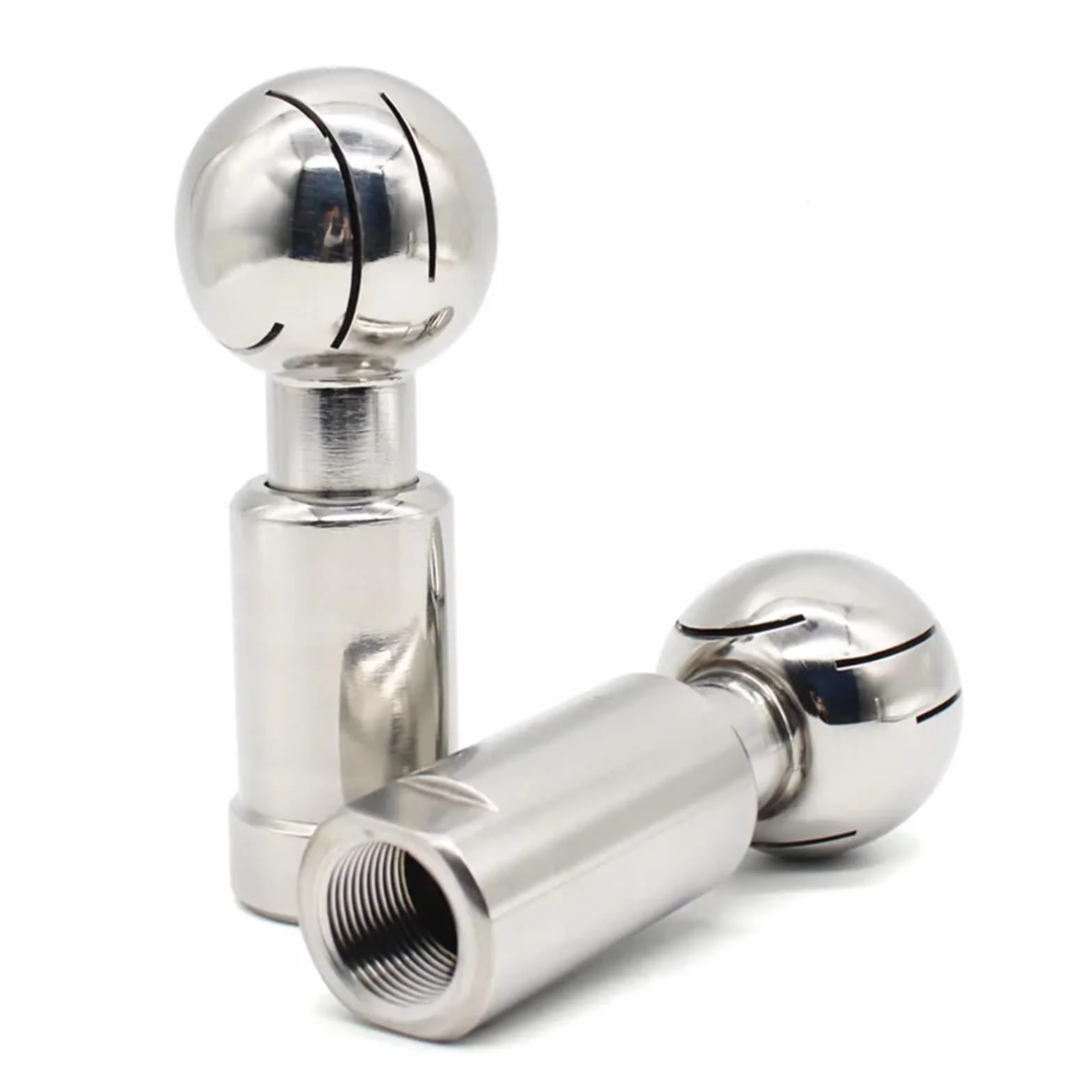 Obrotowa kula czyszcząca ze stali nierdzewnej, Głowica kulowa natrysku obrotowego ze stali nierdzewnej z gwintem wewnętrznym 304/316L 1/2"-1" Homebrew(Ss304,1/2")