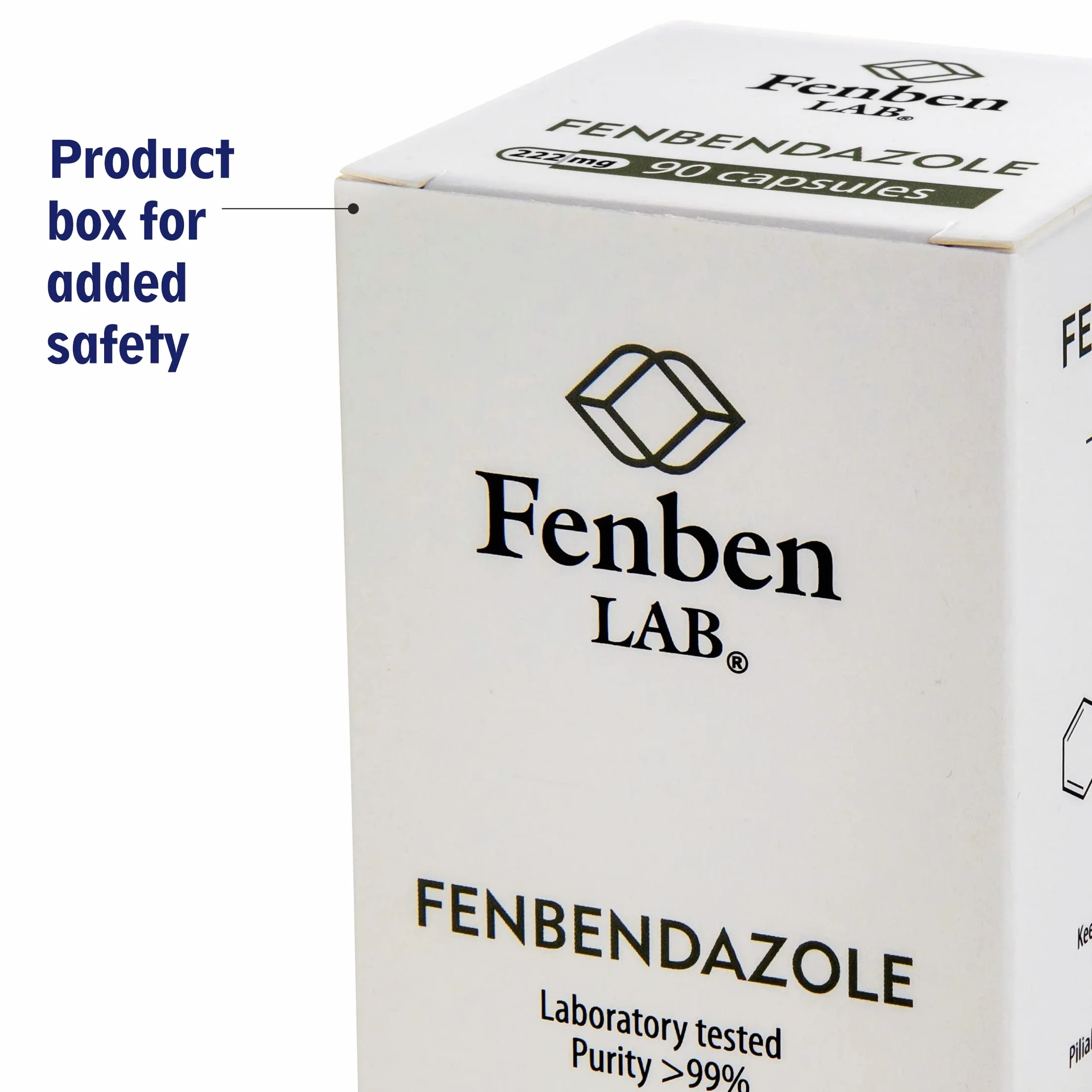 Fenbendazole 444mg, Czystość >99.9%, Wyprodukowane przez Fenben Lab, Dołączono Certyfikat Analizy, Testowany w Certyfikowanym Laboratorium, 90 Kapsułek