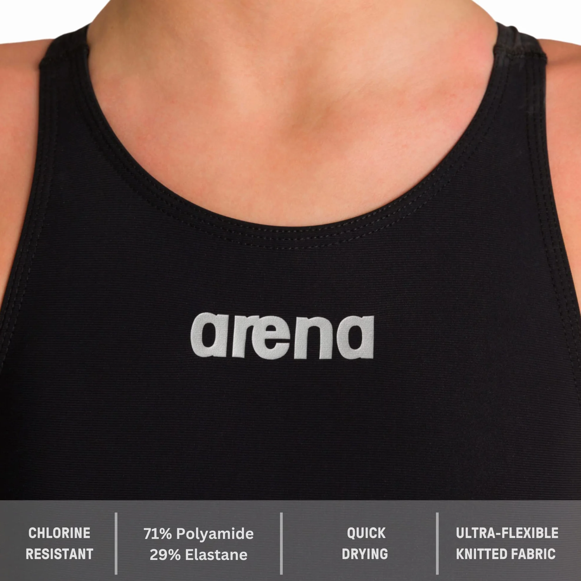Arena Dziewczynki Powerskin St 2.0 2776 Strój Kąpielowy, Czarny, 128 cm