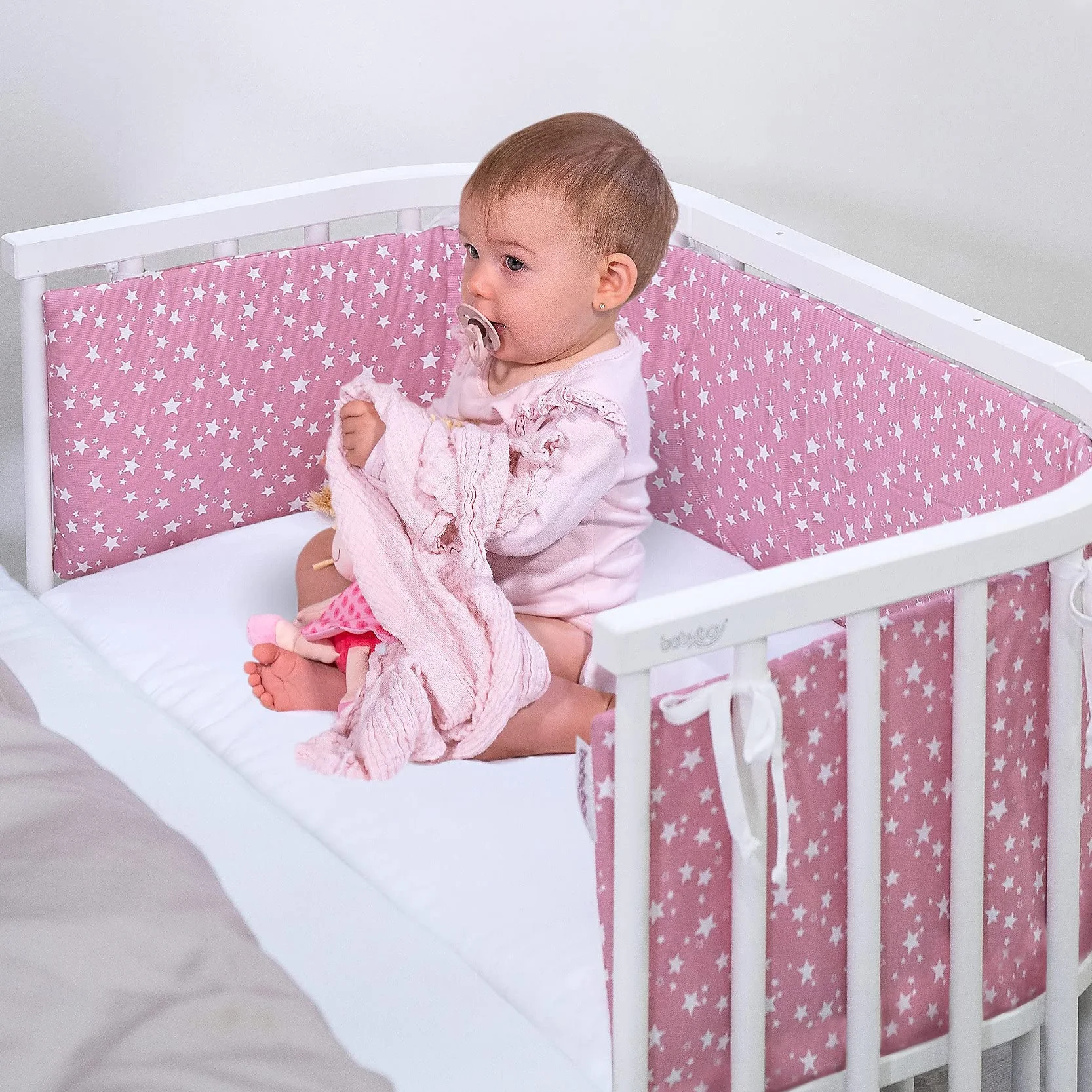 Babybay 160580 Prześcieradło z Gumką, Biały, 2 Sztuki