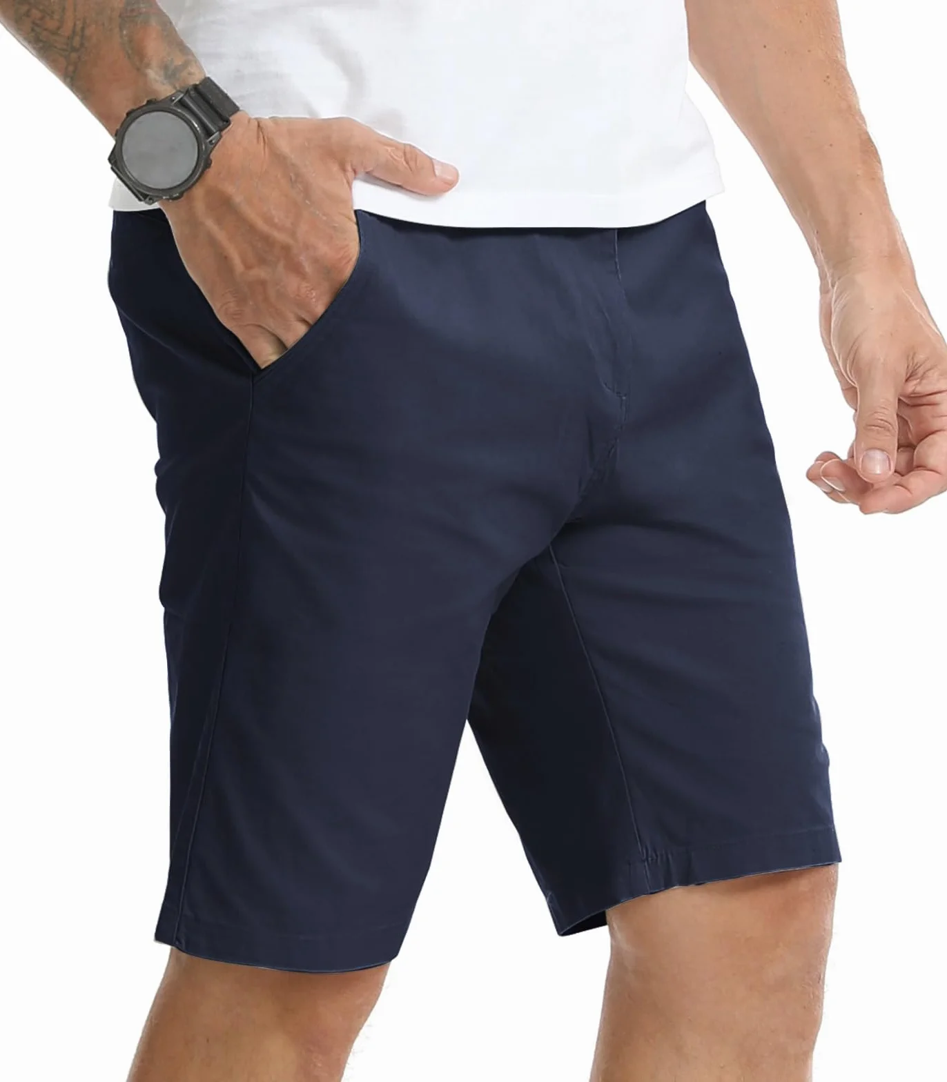 Męskie szorty slim fit chinosy krótkie dla mężczyzn UK lato na co dzień pół spodnie bawełniane szorty z kieszeniami