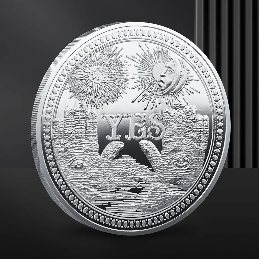 Tak Nie Monety Wyzwania, Metalowa Odznaka Pamiątkowa, Odznaka Decyzyjna, Srebrna Moneta kolekcjonerska (Styl 2)