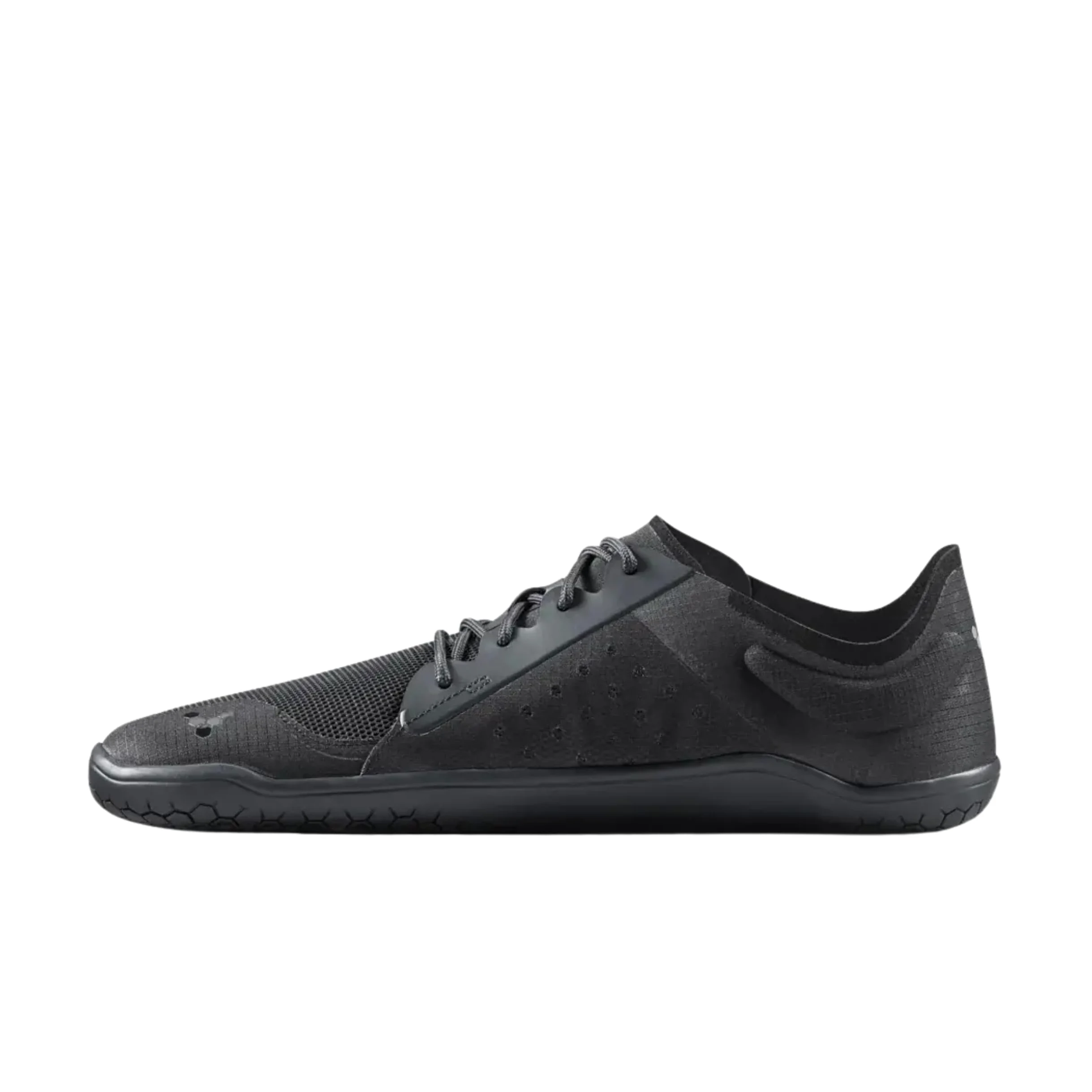 VIVOBAREFOOT Primus Lite IV Obsidian Drop 1 (309253-01) Męskie buty barefoot czarne oddychające sznurowane płaskie buty do kostek, siatkowe