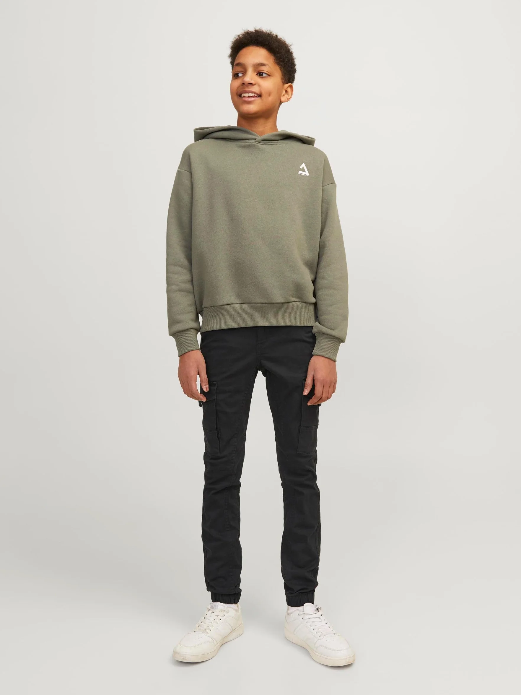 JACK & JONES dżinsy chłopięce Jjipaul Jjflake Akm 542 Olive Noos Jr