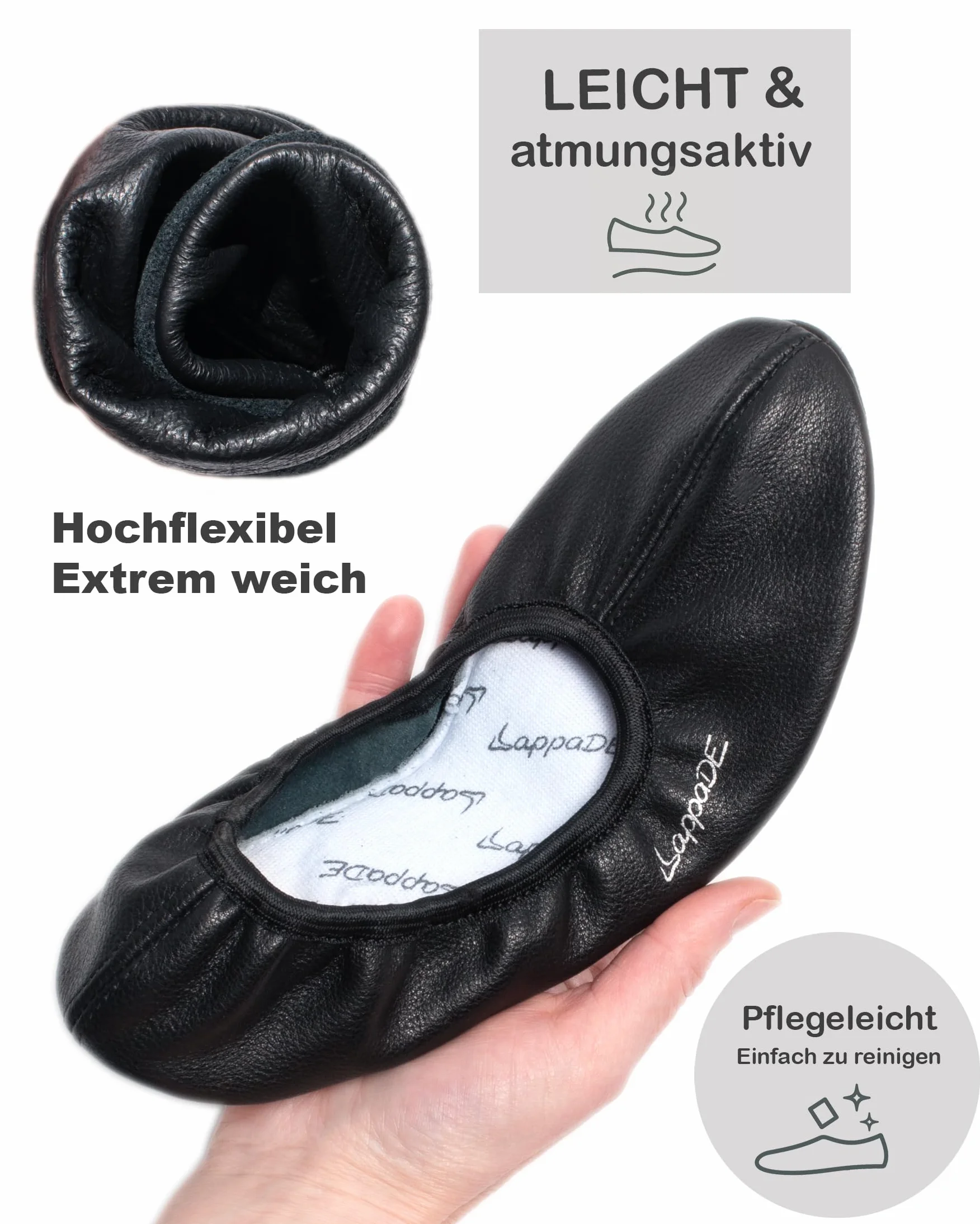 Buty gimnastyczne Lappade skórzana podeszwa rozm. 28-46
