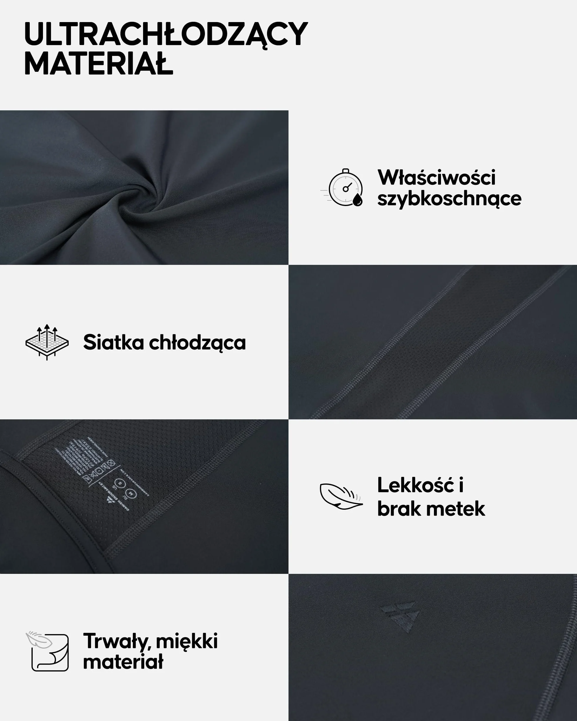 DANISH ENDURANCE Męska Koszulka Kompresyjna z Długim Rękawem, Szybkoschnąca Bluzka Dopasowana, z Oddychającą Siateczką, na Siłownię, do Biegania, 2-Pack