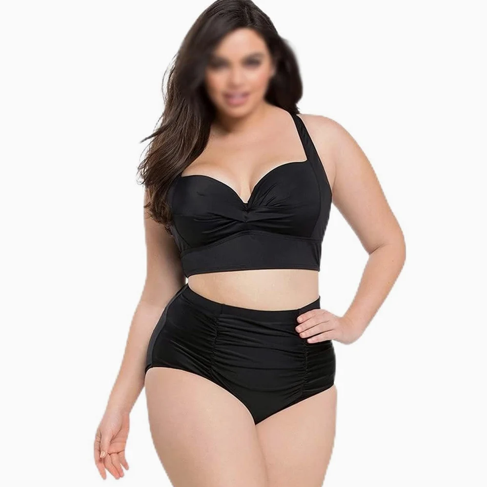 Drukuj Duże stroje kąpielowe Damskie bikini Plus Size Stroje kąpielowe Kostiumy plażowe Zestaw bikini Damski strój kąpielowy (kolor: A, rozmiar: kod L) (kod B XL)