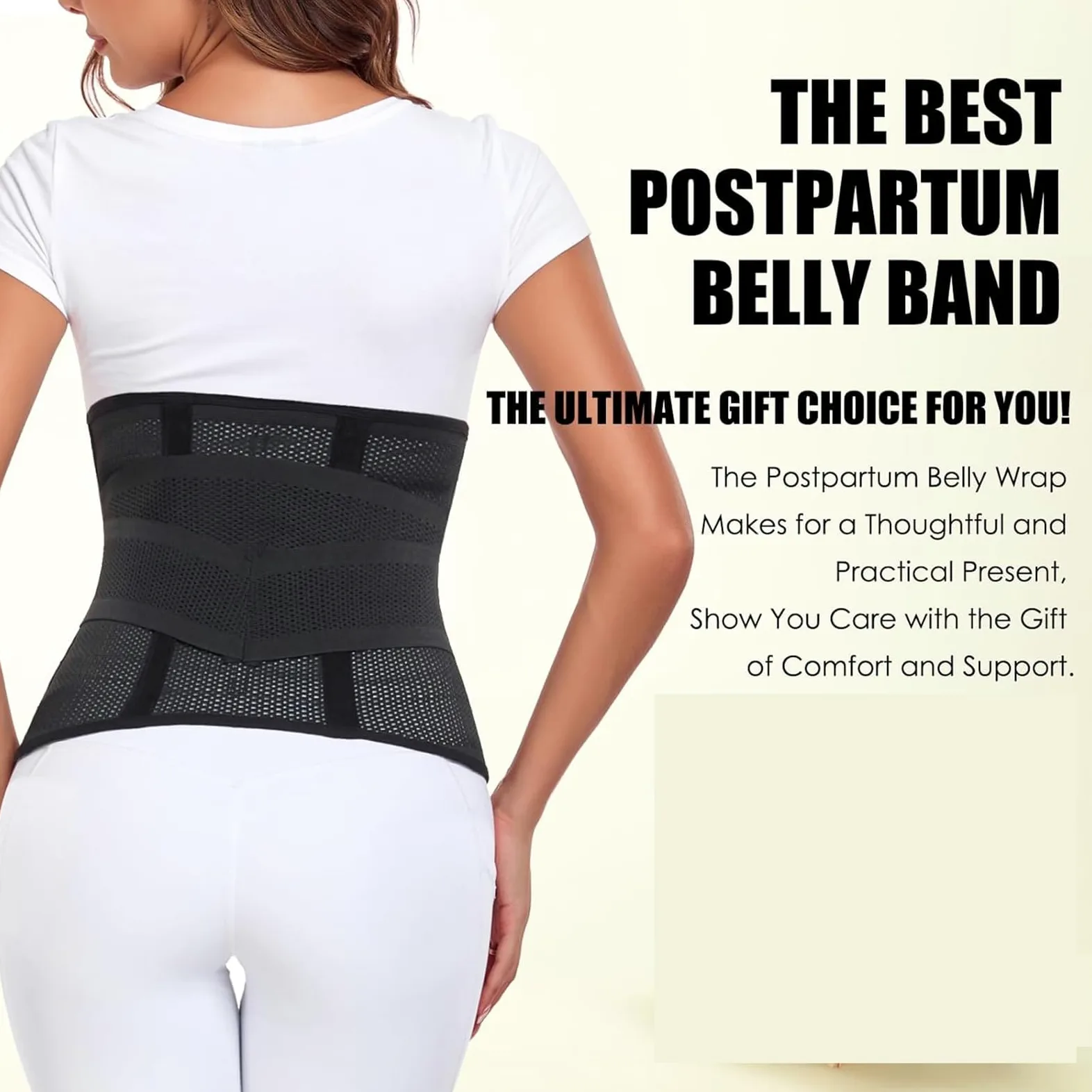 Postpartum Belly Belt, Postpartum Belt, Abdominal Belt, Cesarean Section Recovery Support Belt ，stomach Wrap Postpartum(Beige,Large)