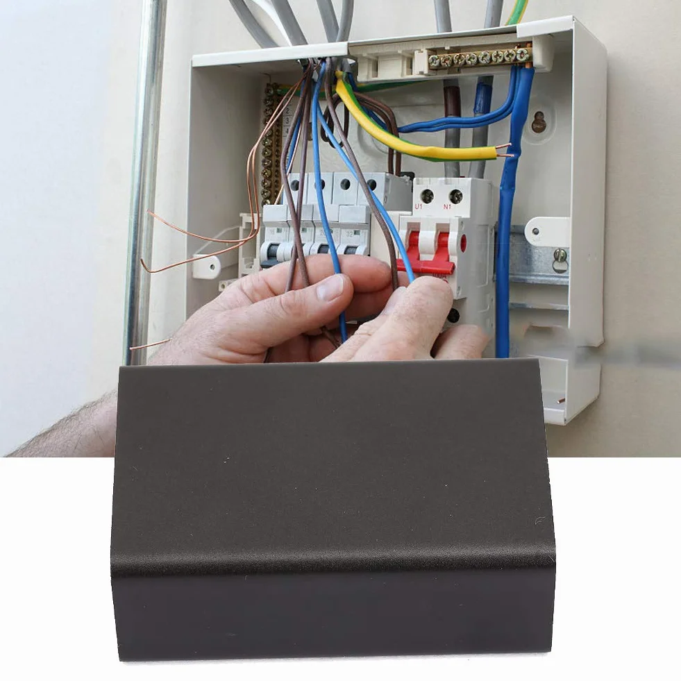 Instrument do płytek drukowanych, aluminiowa, elektroniczna skrzynka do projektów "zrób to sam", czarna obudowa do PCB Junction 0,91 x 1,73 x 2,59 cala