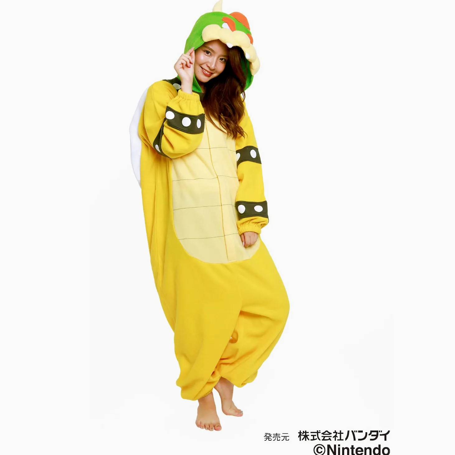 SAZAC Super Mario Bros - Jednoczęściowy kombinezon na Halloween (Bowser), Brązowy, Adult One Size Fits All