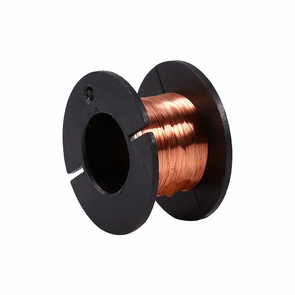 Yunir Miedziane druty emaliowane, 5 szt. 0,1 mm 15 m/49,2 cala emaliowany miedziany drut magnetyczny spiralny