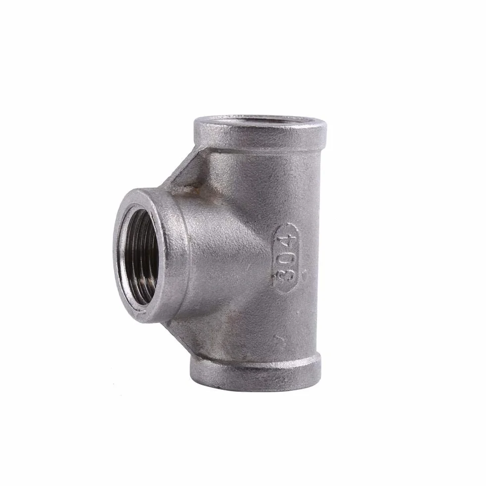 NPT-Rohrfitting 1/2 '' 1/4 '' 304 Edelstahl Innengewinde T-Stück(304 1/2 '' 52mm)