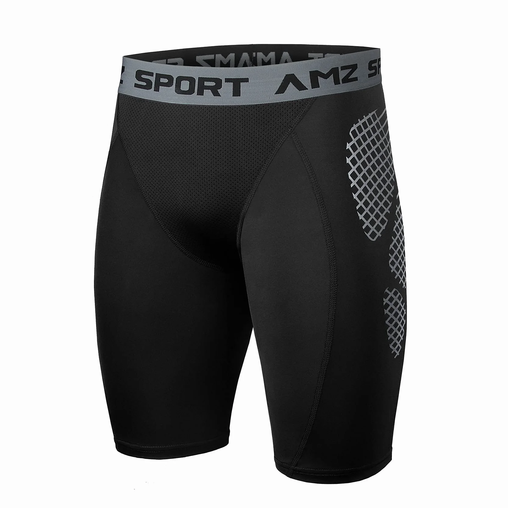 AMZSPORT Męskie spodenki kompresyjne do biegania na siłownię