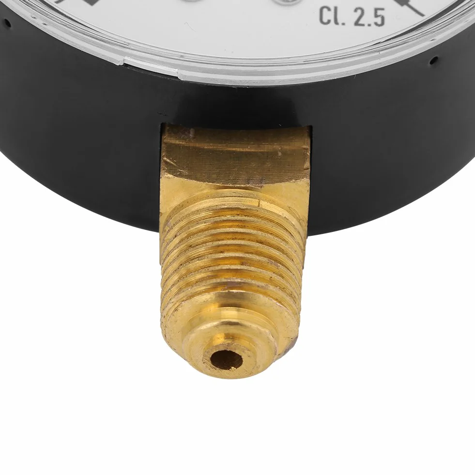 Air Pressure Hydraulic 1/4 NPT Mounting Meter 0-6 Bar Water And Air Instrument Dial Side Measurement Tool