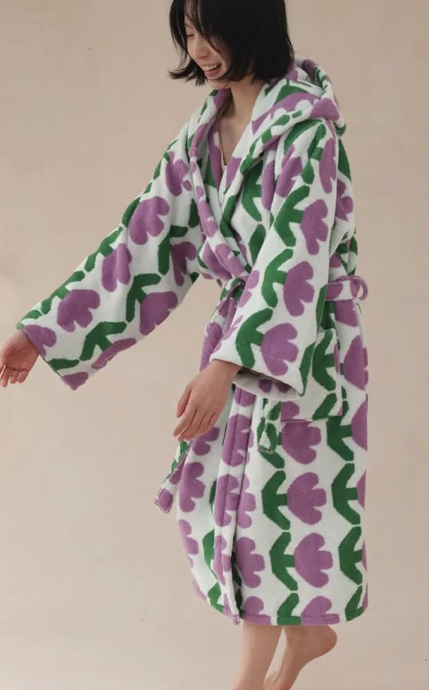 Damski szlafrok frotte, bawełniany szlafrok z kapturem, chłonny, gruby, długi szlafrok do spa, zimowy szlafrok pluszowy,B,One Size
