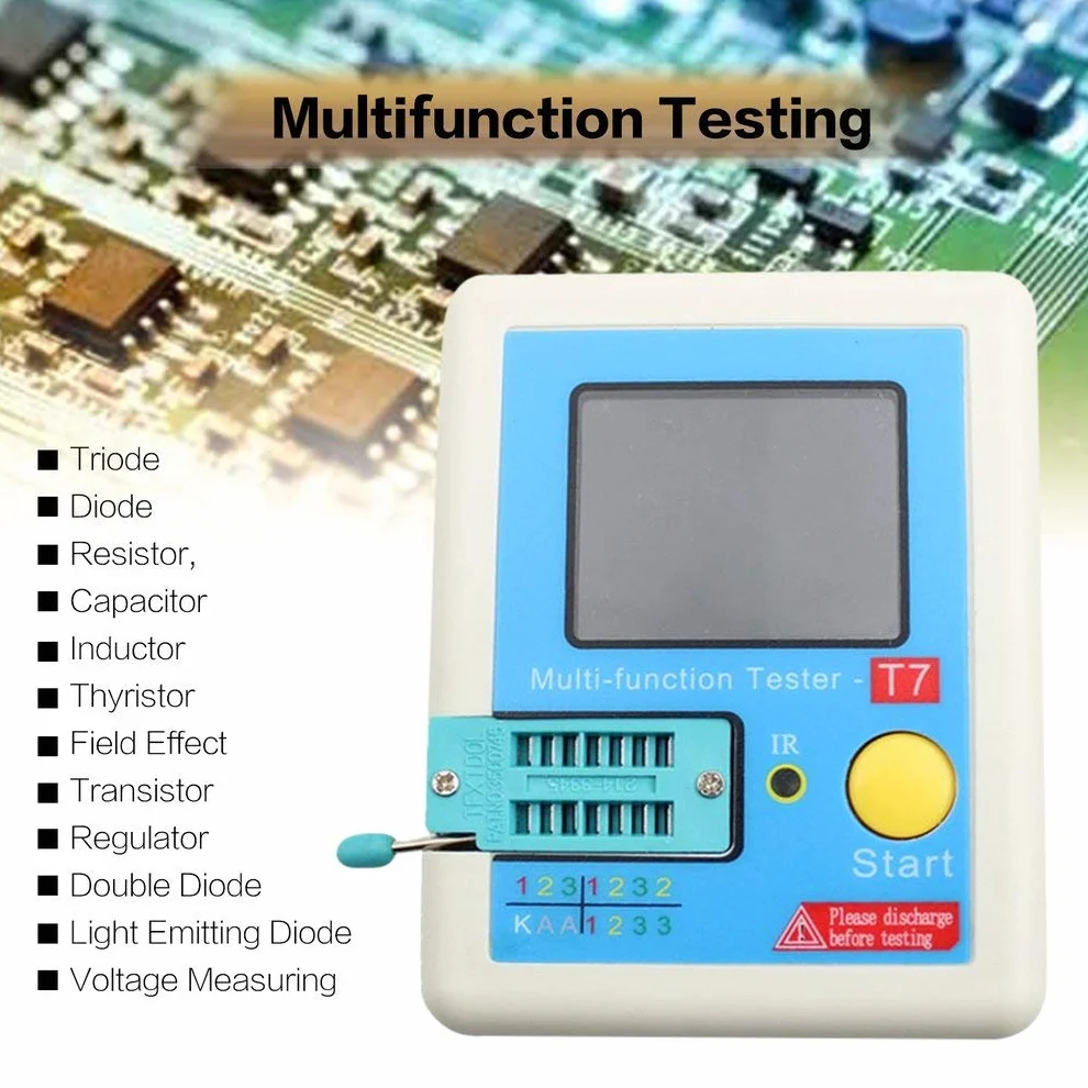 DollaTek Wielofunkcyjny tester tranzystorowy TFT Dioda Trioda Pojemno?? Tester LCR ESR NPN PNP MOSFET IR