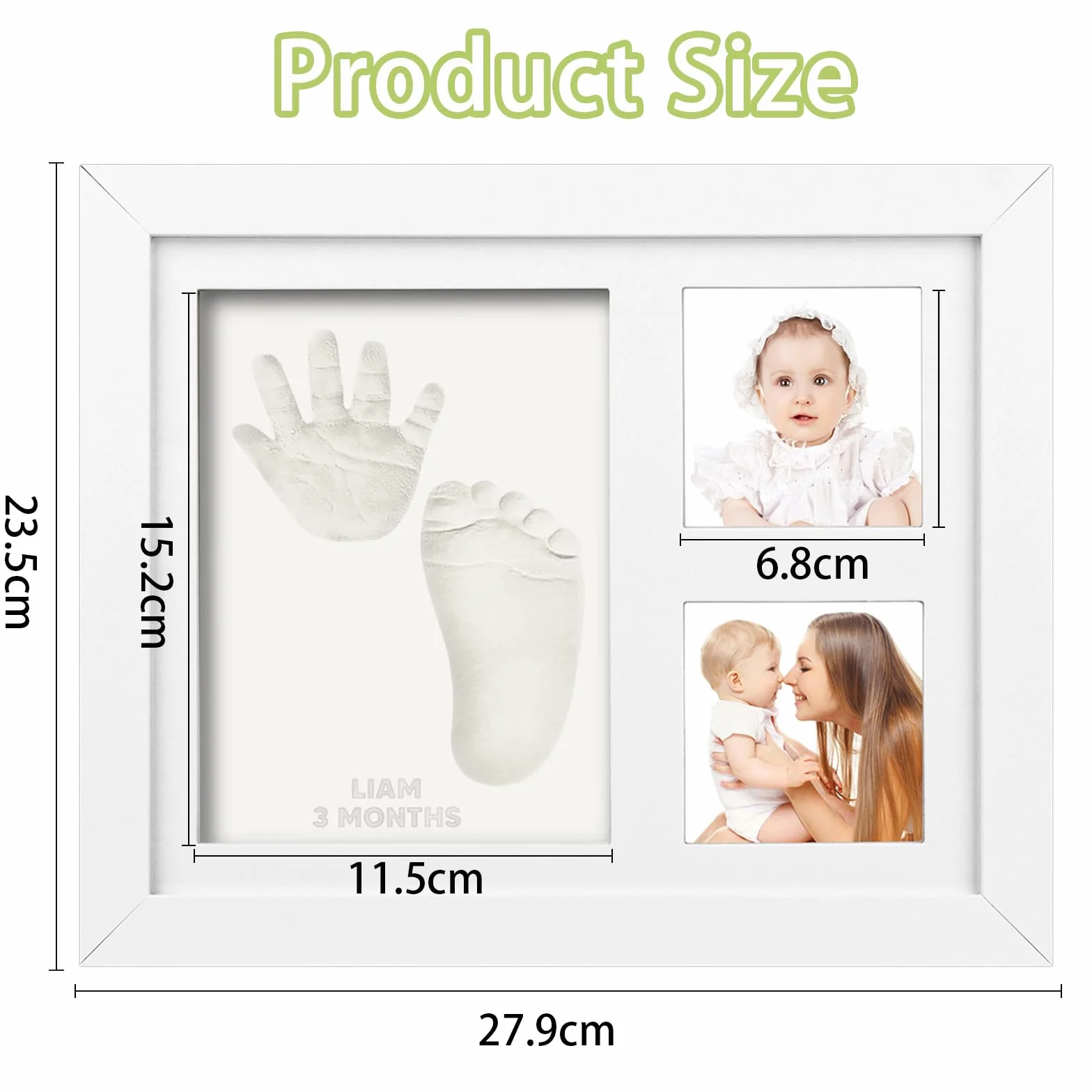 Zestaw odcisków stóp i zestaw odcisków dłoni, zestaw ramek na zdjęcia dla noworodka dziewczynek i chłopców, prezenty na baby shower, lista noworodków, prezent dla nowych rodziców, idealna