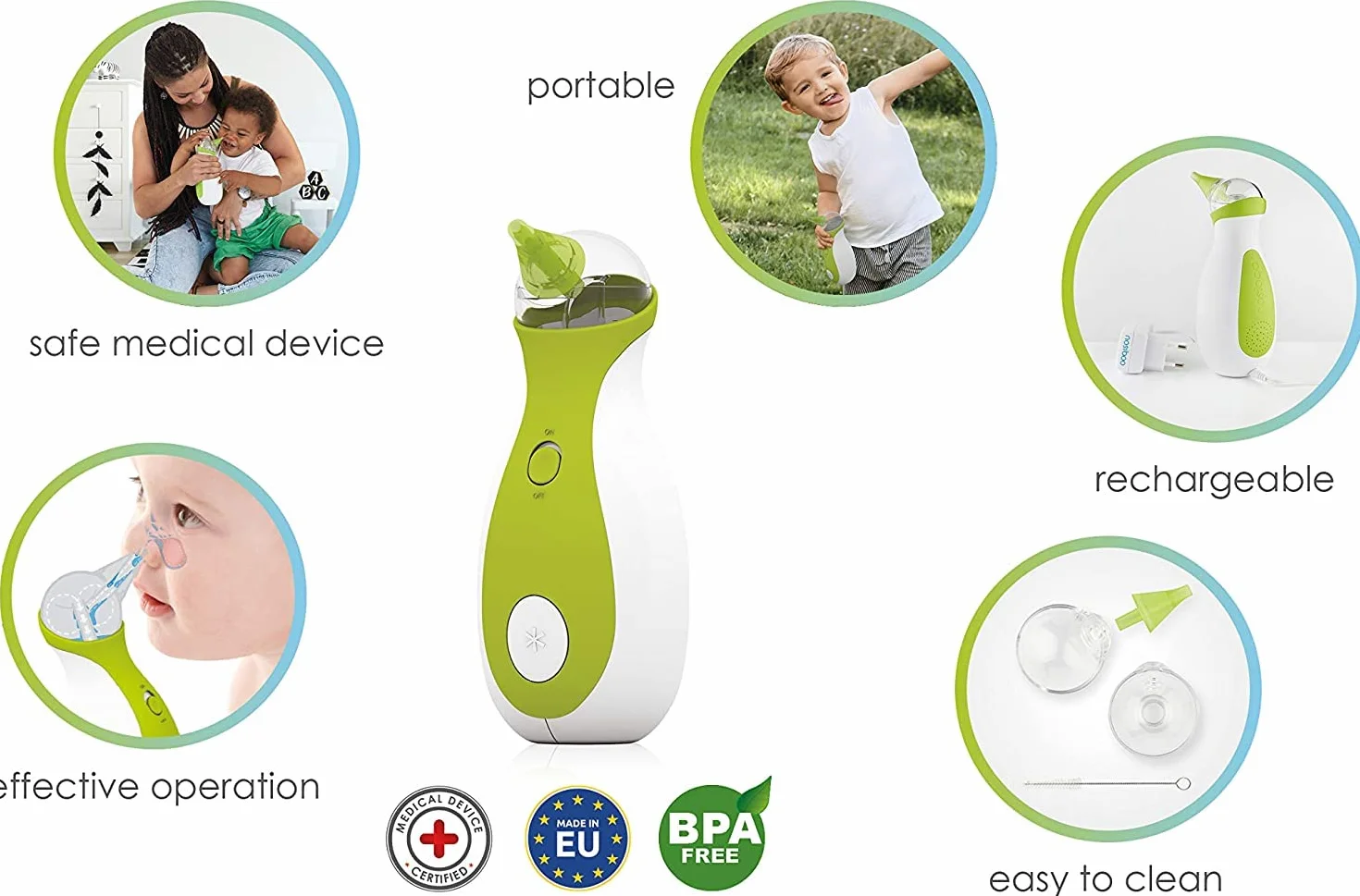 Nosiboo Go aspirator do nosa elektryczny