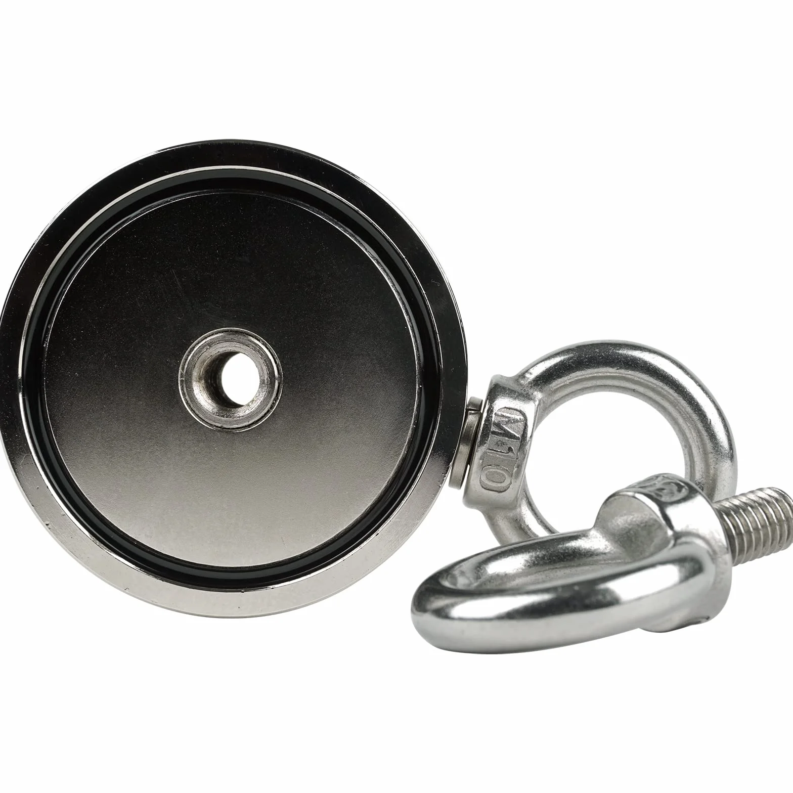 Zestaw SENSEI 2x250=500 kg, Magnes Neodymowy Dwustronny N52 z Dwoma Uchwytami, Ø7,5 x H2,5 cm, Lina Żeglarska 25 m, Rękawice Ochronne + Akcesoria, Zestaw do Poszukiwań i Połowów Magnesem