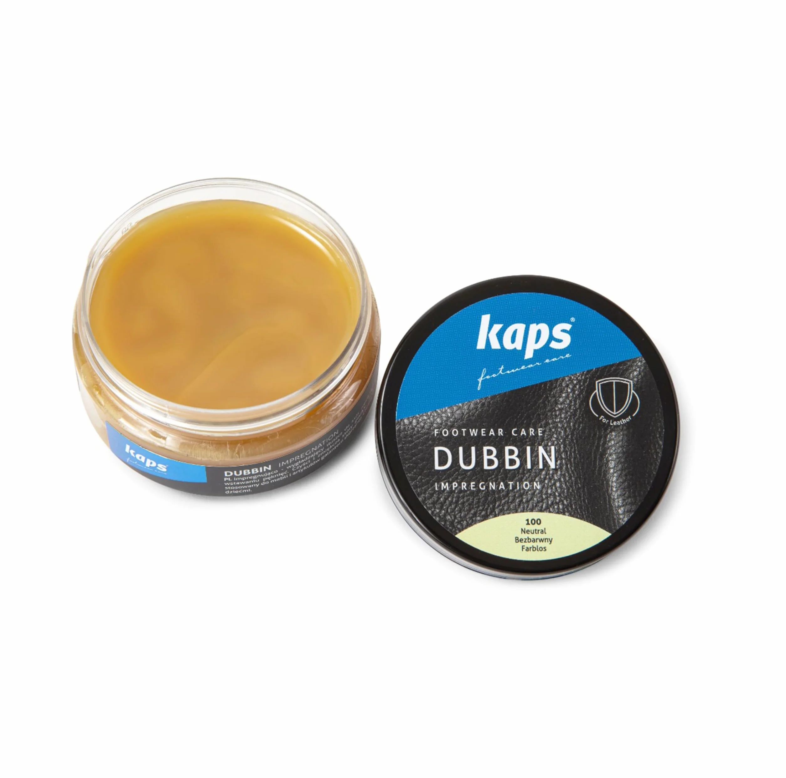 Kaps Wysokiej jakości wosk Dubbin do butów, odżywczy i wodoodporny do skóry, Dubbin, 100 ml, neutralny - przezroczysty