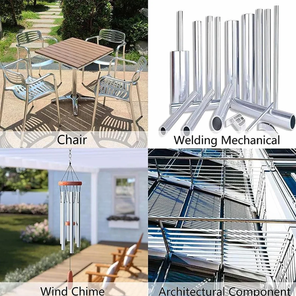 Okrągła rura aluminiowa, 2 szt. OD 6 mm długość 500 mm rury 6063 rura ze stopu aluminium (rozmiar: OD 6 mm x ID4 mm x grubość 1 mm)