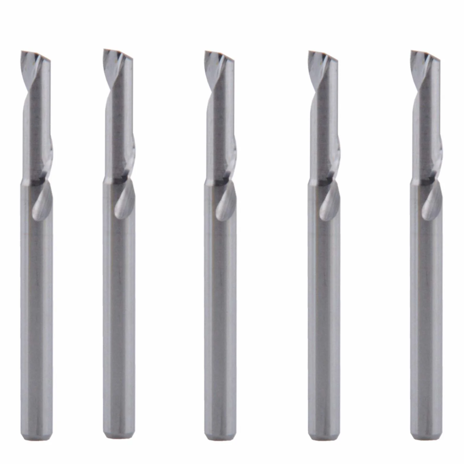 PYouo-best frez frezarka 5 szt. 3,175 x 12 mm pojedyncze frezy do aluminium narzędzia CNC z węglika spiekanego, trwałe produkty