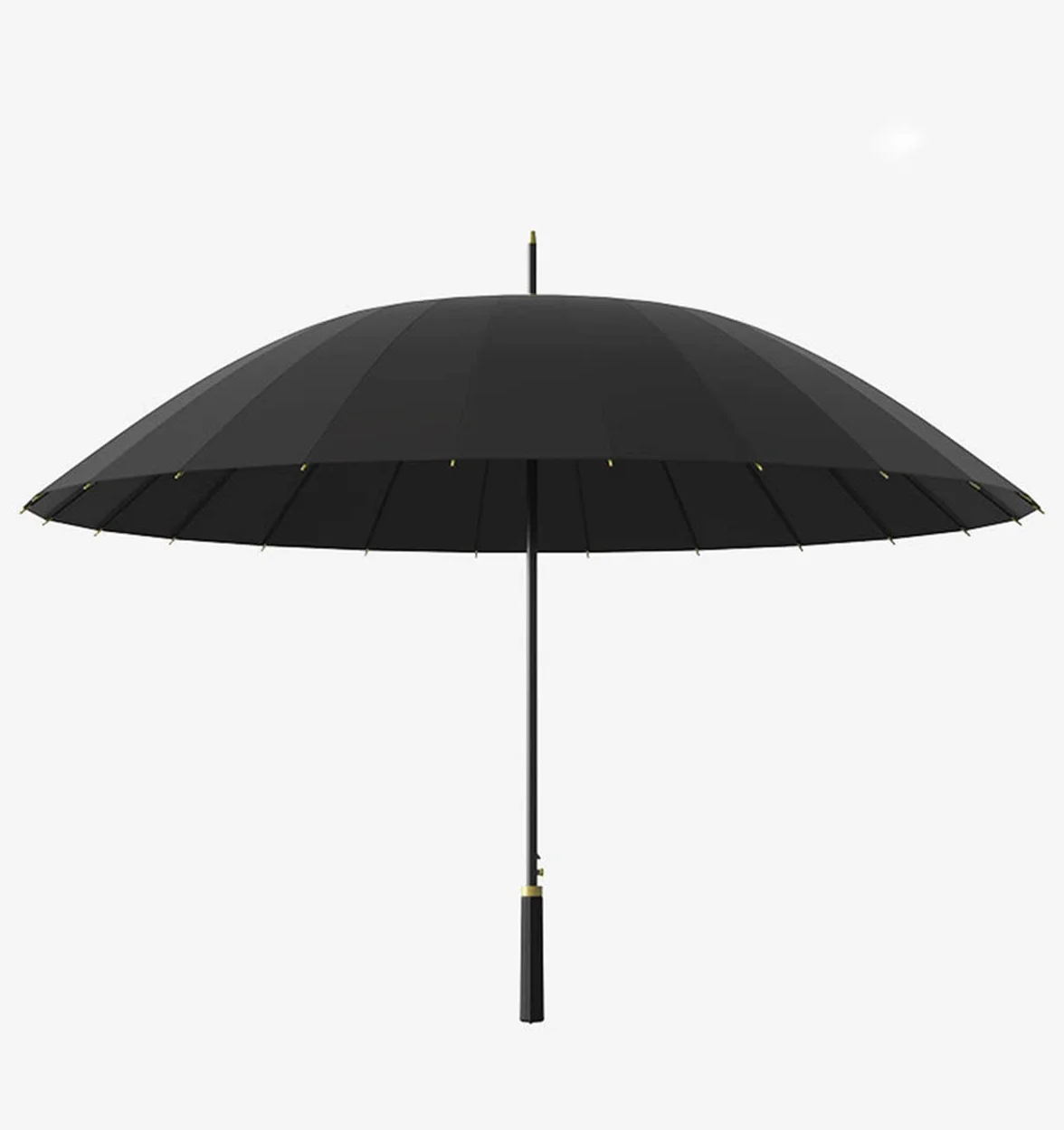 Duży parasol 24 żebra mocne wiatroszczelne włókno szklane Bumbersoll długi uchwyt ręczny biznes golf bumbershoot outdoor kobiety mężczyźni wiele kolorów KS46