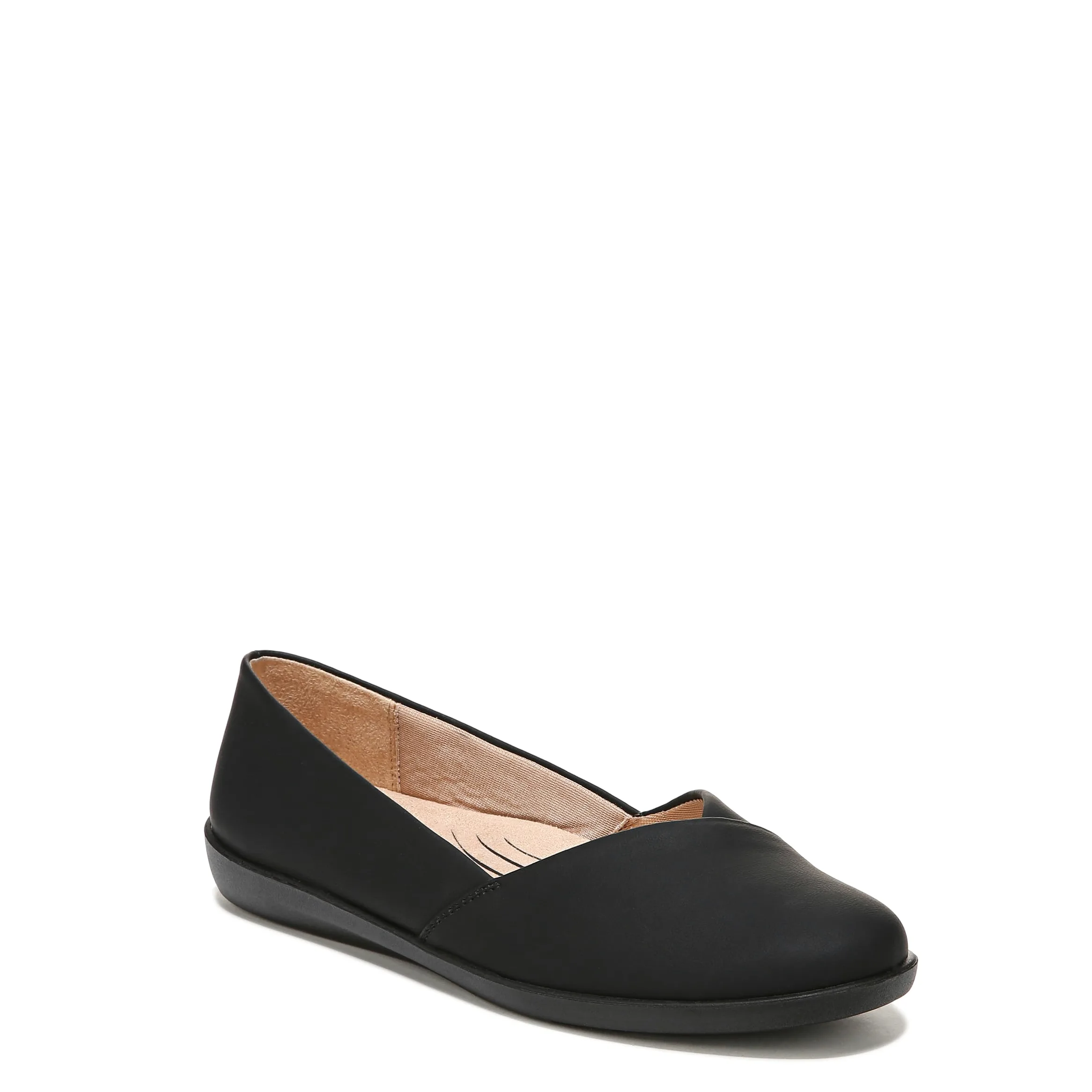 LifeStride Womens Notorious Ballet Flat, Black, 8.5 US