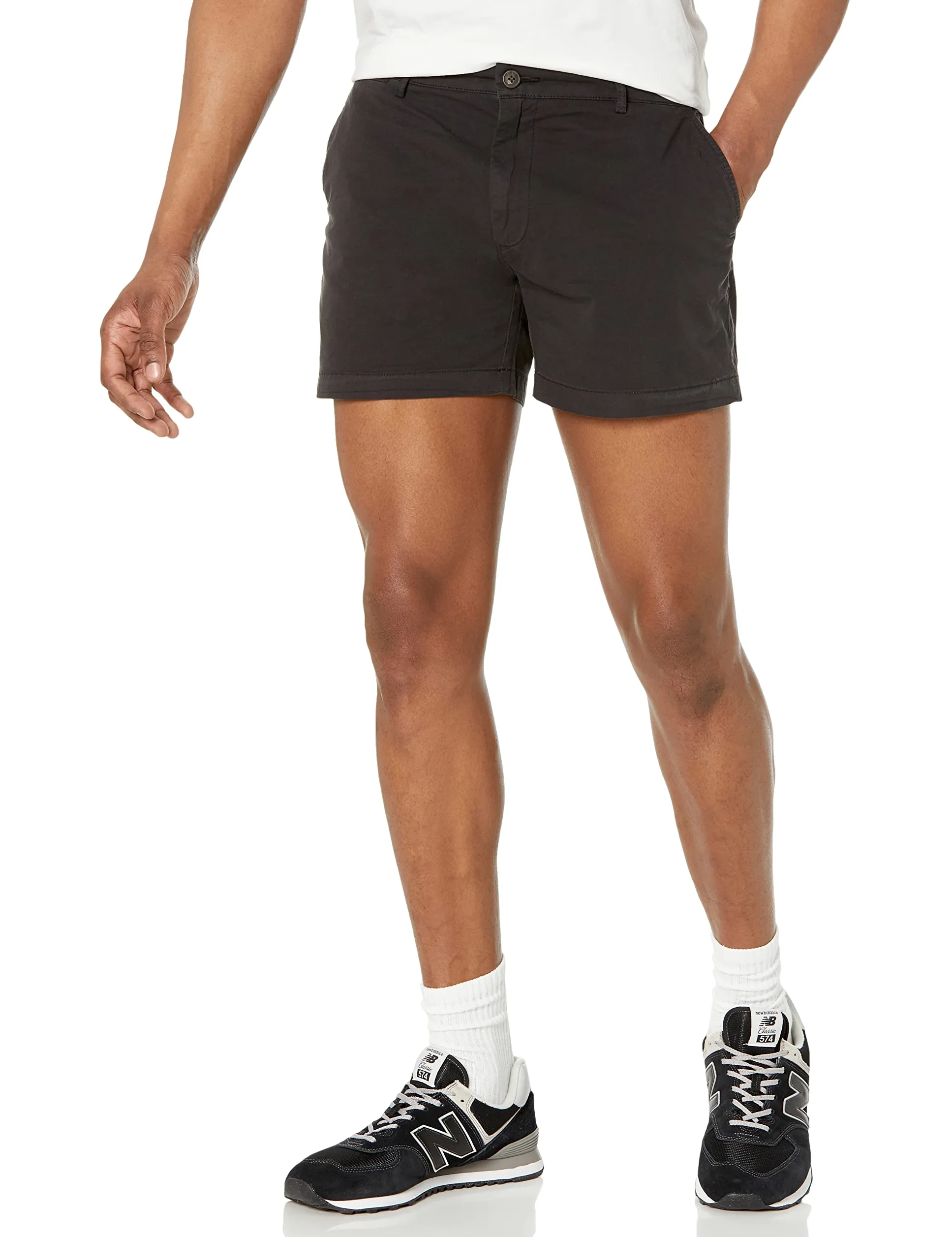 Amazon Essentials Mężczyźni Slim-Fit 12,7 cm płaskie przednie wygodne rozciągliwe chinosy (wcześniej Goodthreads)