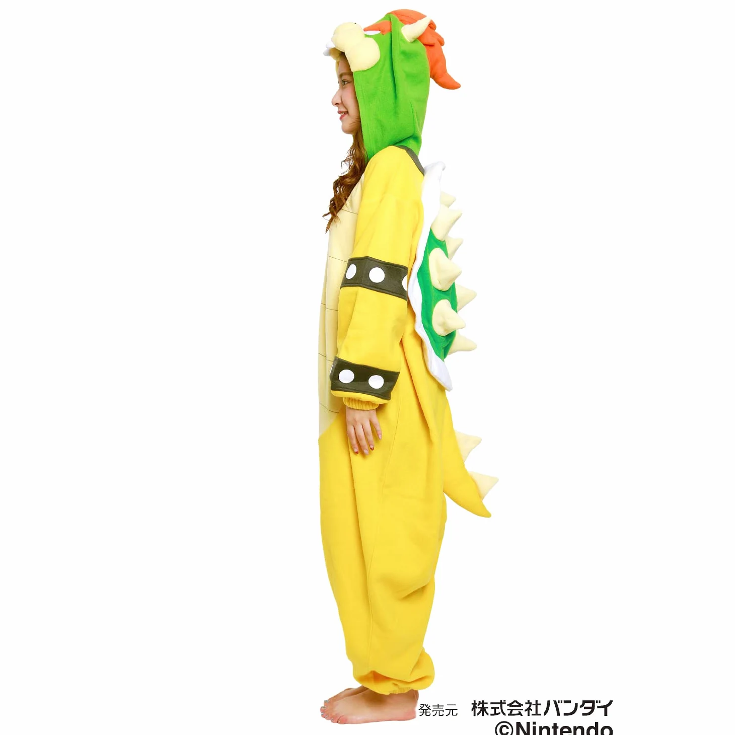 SAZAC Super Mario Bros - Jednoczęściowy kombinezon na Halloween (Bowser), Brązowy, Adult One Size Fits All